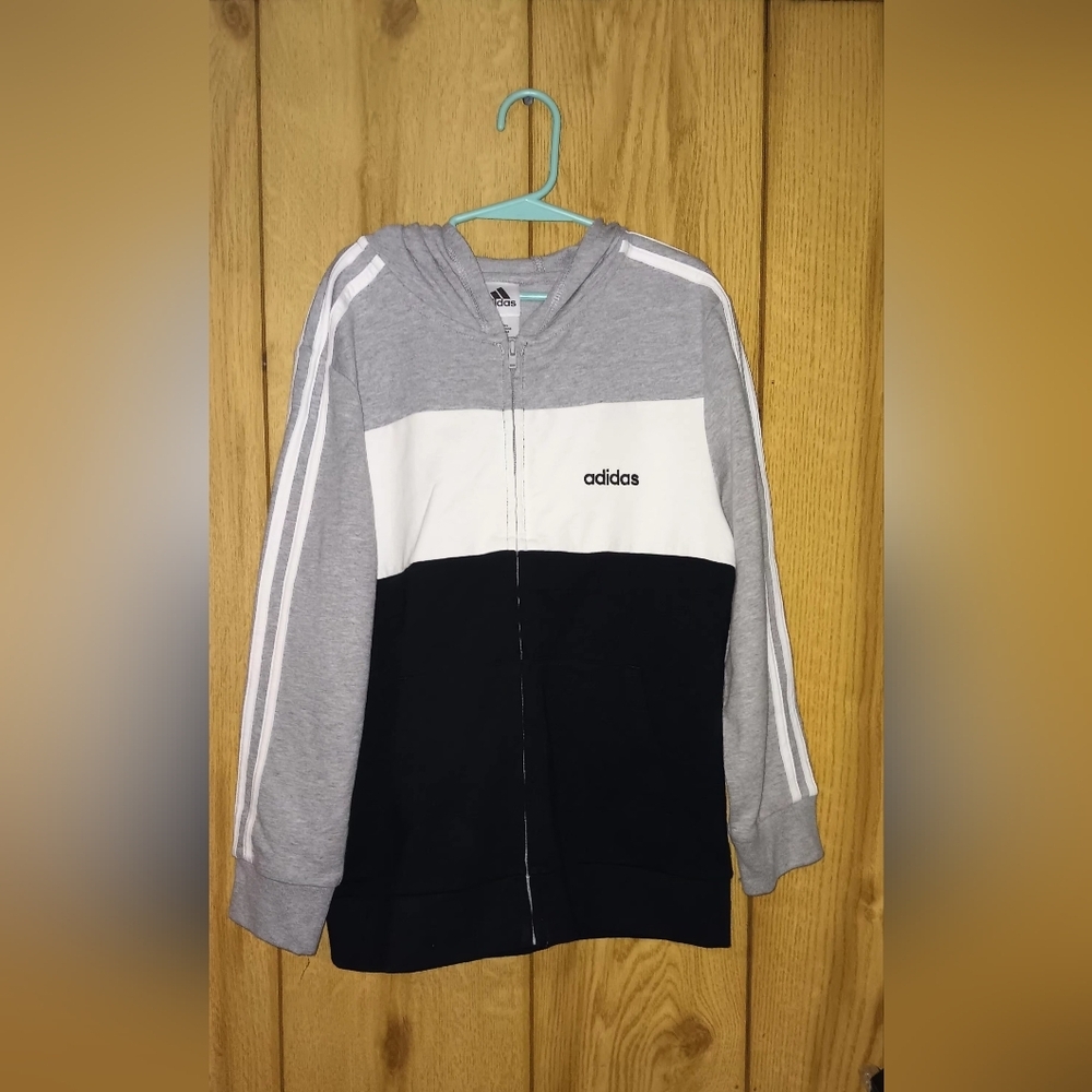 NEW BOYS YOUTH SIZE 8 ADIDAS FULL ZIPPER JACKET